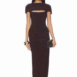 LOVERS AND FRIENDS SELENE GOWN IN CHOCOLATE